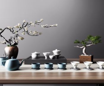 新中式茶具花艺组合-ID:523495218