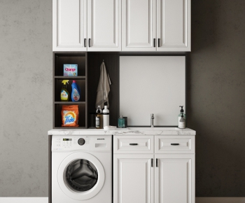 Modern Laundry Cabinet-ID:469066729