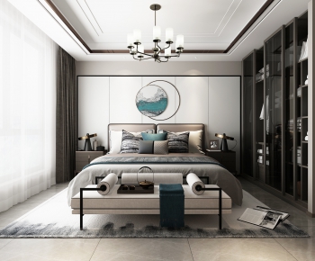 New Chinese Style Bedroom-ID:414308317