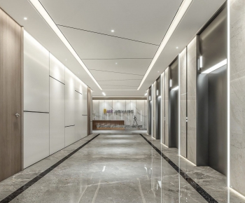 Modern Office Elevator Hall-ID:955905721
