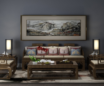 New Chinese Style Sofa Combination-ID:946914971