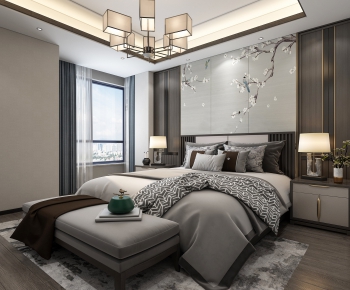 New Chinese Style Bedroom-ID:981454531