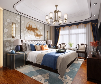 New Chinese Style Bedroom-ID:834984812