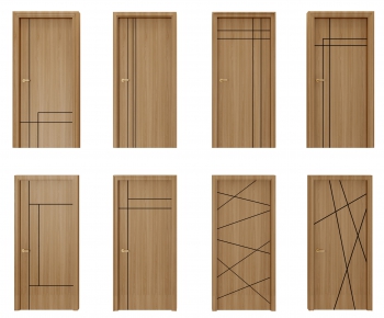 Modern Solid Wood Door-ID:820450575