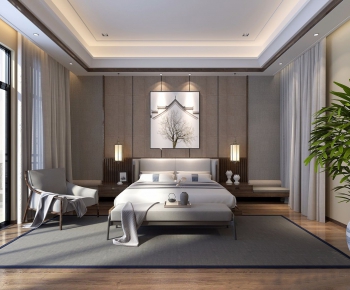 New Chinese Style Bedroom-ID:860875354