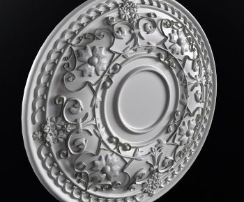 European Style Plaster Carved Top Plate-ID:408206973