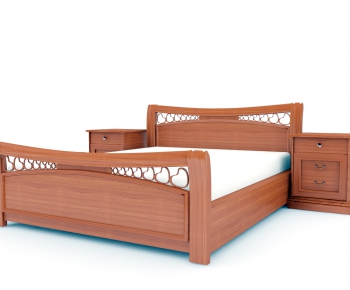 Modern Double Bed-ID:820605246