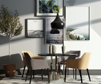 Nordic Style Dining Table And Chairs-ID:148084389