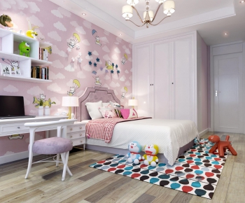 Simple European Style Girl's Room Daughter's Room-ID:973810885