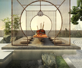 New Chinese Style Courtyard/landscape-ID:997663463