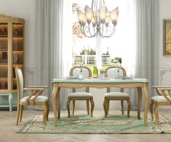 American Style Dining Table And Chairs-ID:310472873