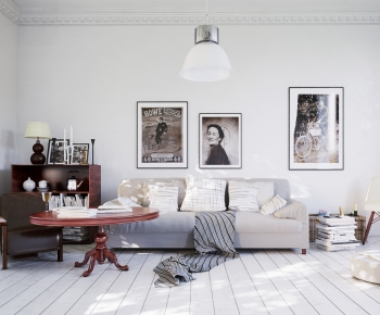 Modern Simple European Style A Living Room-ID:598430388