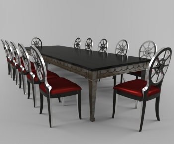 European Style Dining Table And Chairs-ID:608963729