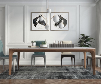 Nordic Style Dining Table And Chairs-ID:627798645