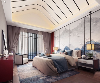 New Chinese Style Bedroom-ID:949690486
