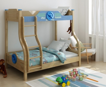 现代儿童床上下双层床-ID:593588998