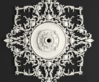 European Style Plaster Carved Top Plate-ID:895493877