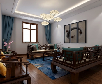 Chinese Style A Living Room-ID:344899499