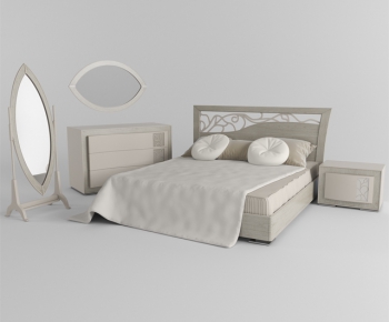European Style Double Bed-ID:740285759