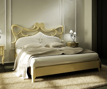 Post Modern Style Double Bed-ID:363724676