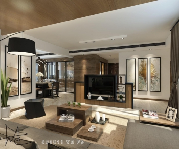 Modern Hong Kong Style A Living Room-ID:524812529