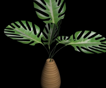 Modern Potted Green Plant-ID:184923461