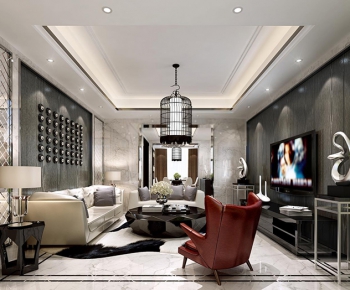 Modern A Living Room-ID:618901442