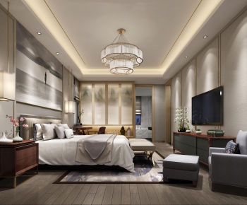 New Chinese Style Bedroom-ID:839371612