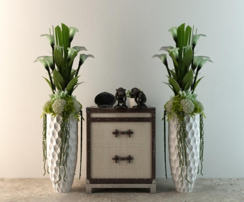 Modern Idyllic Style Potted Green Plant-ID:505816153