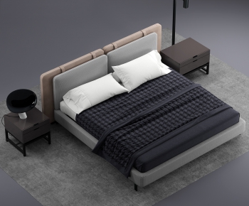 Modern Double Bed-ID:822056487