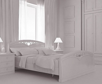 European Style Double Bed-ID:121550787