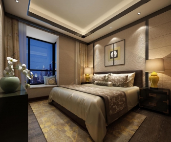 Modern New Chinese Style Bedroom-ID:335192287