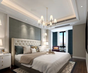 American Style Simple Style Bedroom-ID:814572278
