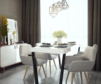 Nordic Style Dining Table And Chairs-ID:768380542