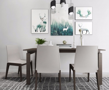 Nordic Style Dining Table And Chairs-ID:343045765