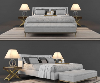 Modern Double Bed-ID:962958416