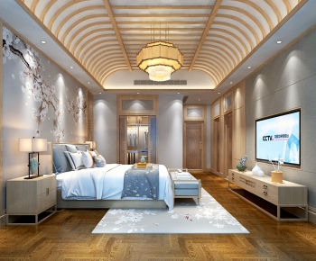 New Chinese Style Bedroom-ID:258611213