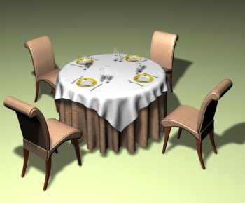 European Style Dining Table And Chairs-ID:852884369