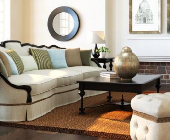 American Style Simple European Style Sofa Combination-ID:549449488
