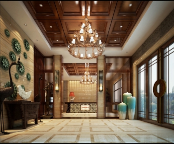 New Chinese Style Lobby Hall-ID:724535257
