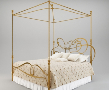 European Style Double Bed-ID:626156467