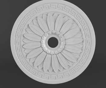 European Style Plaster Carved Top Plate-ID:195296565