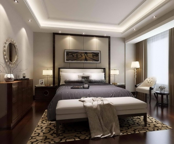 Modern New Chinese Style Bedroom-ID:167340913