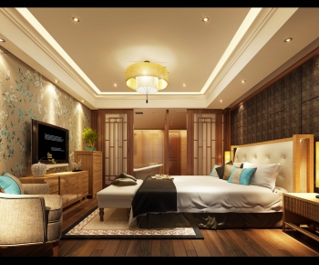 New Chinese Style Bedroom-ID:332949629