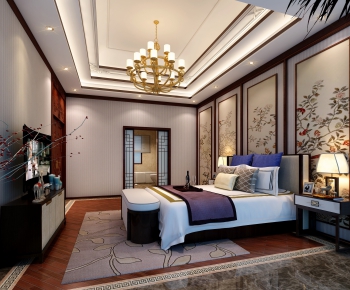 New Chinese Style Bedroom-ID:210894713