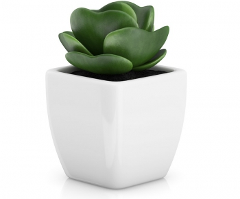Modern Potted Green Plant-ID:309835314