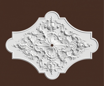 European Style Plaster Carved Top Plate-ID:215390578