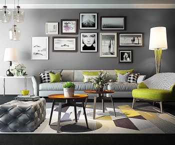 Nordic Style Post Modern Style Sofa Combination-ID:582156652