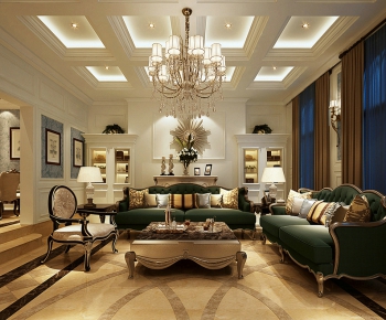 New Classical Style A Living Room-ID:882640653