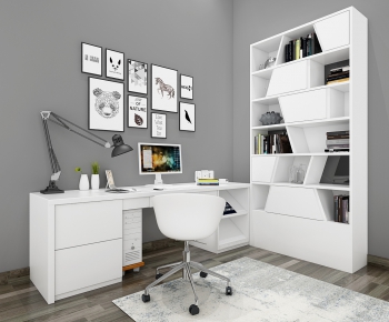 Modern Computer Desk And Chair-ID:782175493